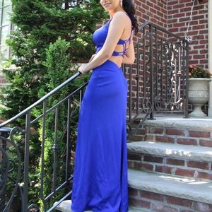 PROM DRESS LA FEMME BLUE